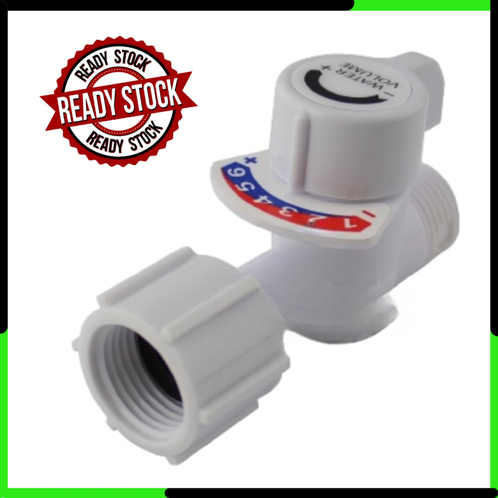 S6VLVID DKI เครื่องทําน้ําอุ่น PVC Controller เครื่องทําความร้อนควบคุมวาล์ว Connector Stopcock 1/2 (15 มม.) 热水器控制