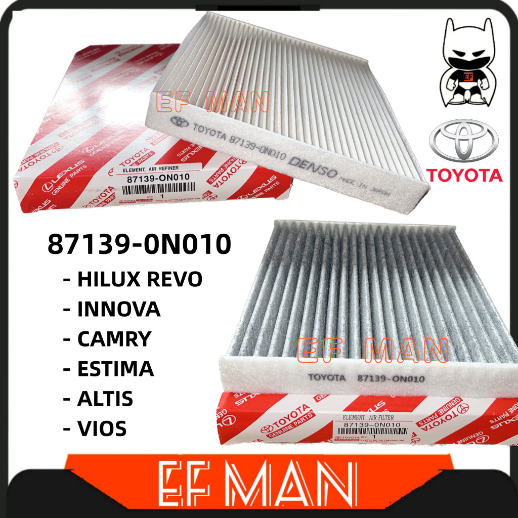 คาร์บอน TOYOTA HILUX REVO VIOS CAMRY ESTIMA CABIN AIR COND FILTER VELLFIRE INNOVA ALTIS 87139 06080 