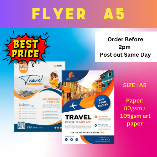 A5 Flyer Printing - [เรือออก 24 ชั่วโมง]