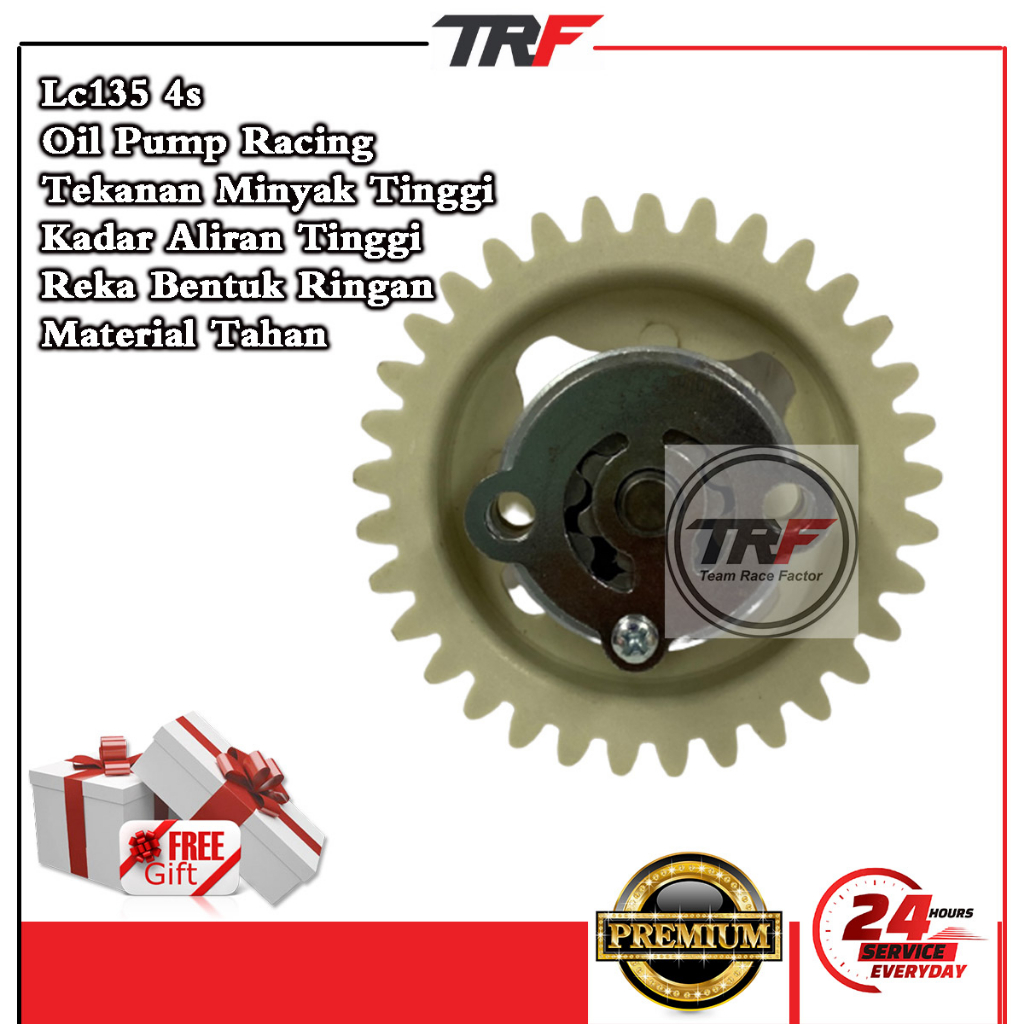 TRF ปั๊มน้ํามัน Lc135 4s Racing ปั๊มน้ํามัน Lc 135 4speed Oil Pamp Lc135 4 ความเร็วปั๊ม Minyak Yamah