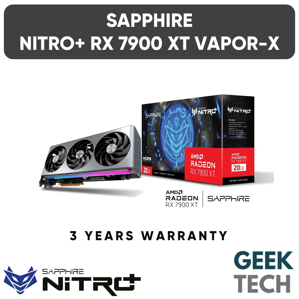 SAPPHIRE Nitro+ AMD Radeon RX 7900 XT Vapor-X 20GB GDDR6
