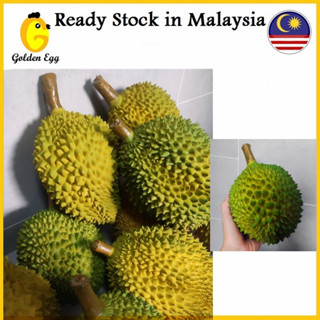 Gec ทุเรียนประดิษฐ์ Musang King ผลไม้จําลอง Buah Palsu ยางทํา Hadiah ทุเรียนปลอม Raya ตกแต่ง