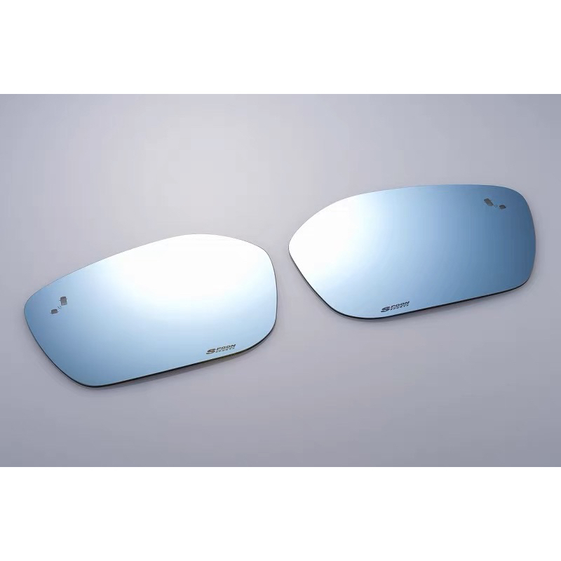 Spoon Sports กระจกมองข้างกว้างสีน้ําเงิน Honda Civic FE / FL1 / FL5