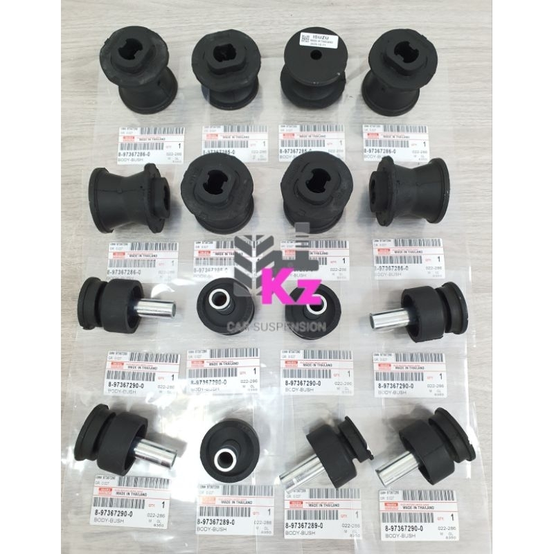 ISUZU D-MAX 2005-2011 DOUBLE CAM 2011-2015 RT50 2.5L TFS86 ENGINE 4JA1 - 16 IN 1 SET - BODY BUSH / C
