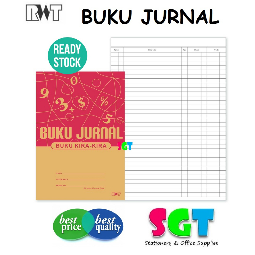 RWT A4 Kraft Buku Jernal / Journal Book ( 80pgs ) - 1 หน่วย