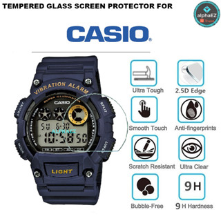 ฟิล์มกระจกนิรภัยกันรอยหน้าจอนาฬิกาข้อมือ Casio W-735H-2A 9H W735H W735 W735H2AV