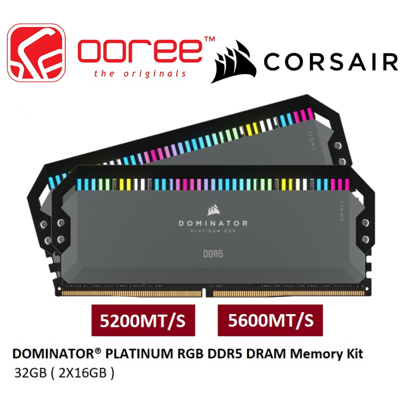 Corsair DOMINATOR แรม RGB 32GB (2x16GB) DDR5 5200MT S 5600MT S สําหรับหน่วยความจํา AMD EXPO 2 แพ็ค