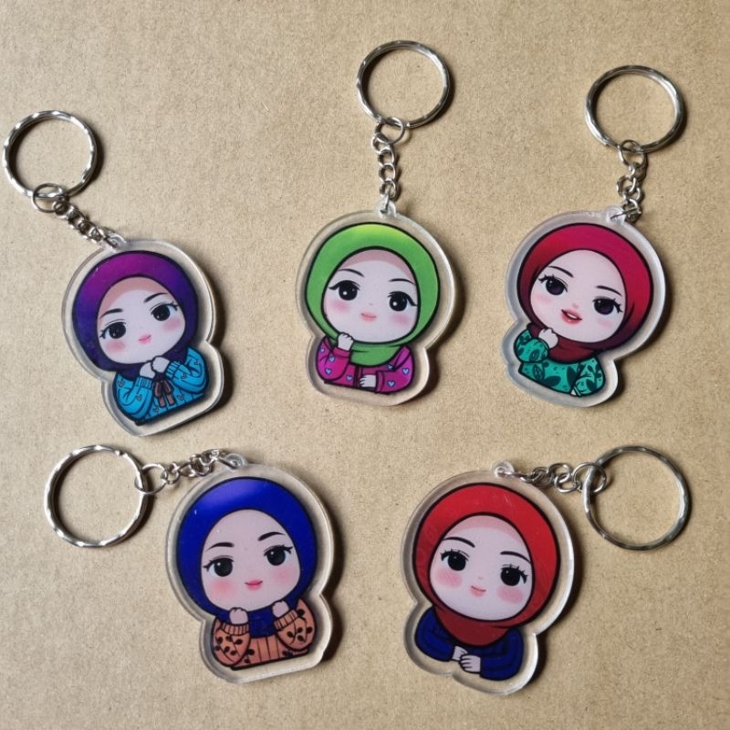 พวงกุญแจอะคริลิก (CUTE HIJAB GIRL) 1 ชิ้น