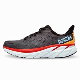 รองเท้าผ้าใบลําลอง รุ่น HOKA ONE CLIFTON 8 ANTHRACITE CASTLEROCK สีพื้น สไตล์สปอร์ต