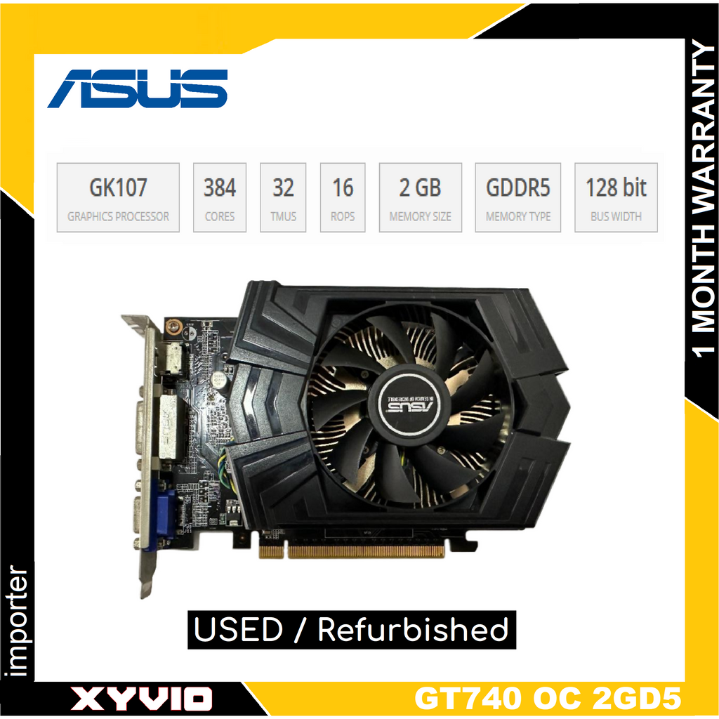 ASUS GT740 OC 2GB DD5 nVidia Chipset Geforce กราฟิกการ์ดสําหรับเล่นเกม