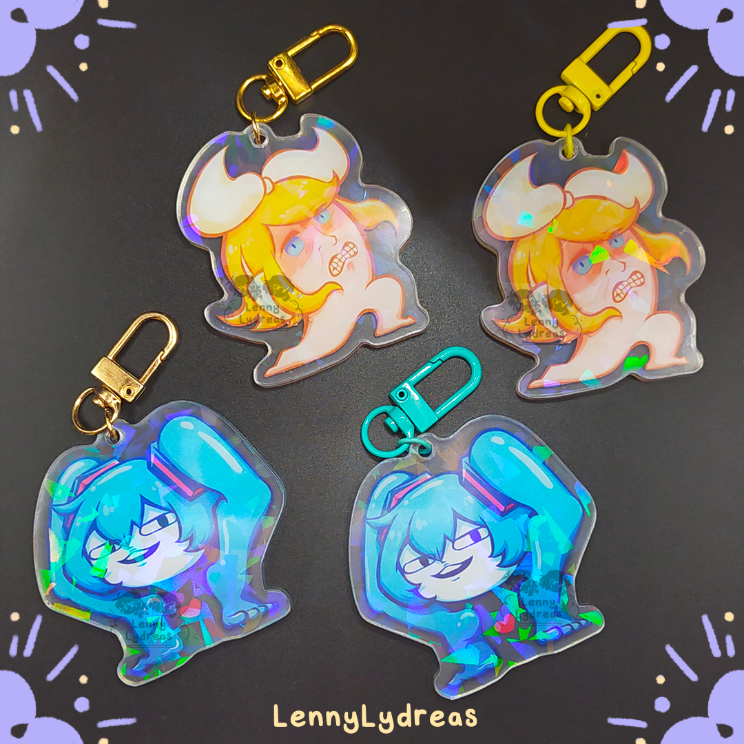 {CLEARANCE} พวงกุญแจ Vocaloid Leg Miku, Larvel Rin [LennyLydreas]