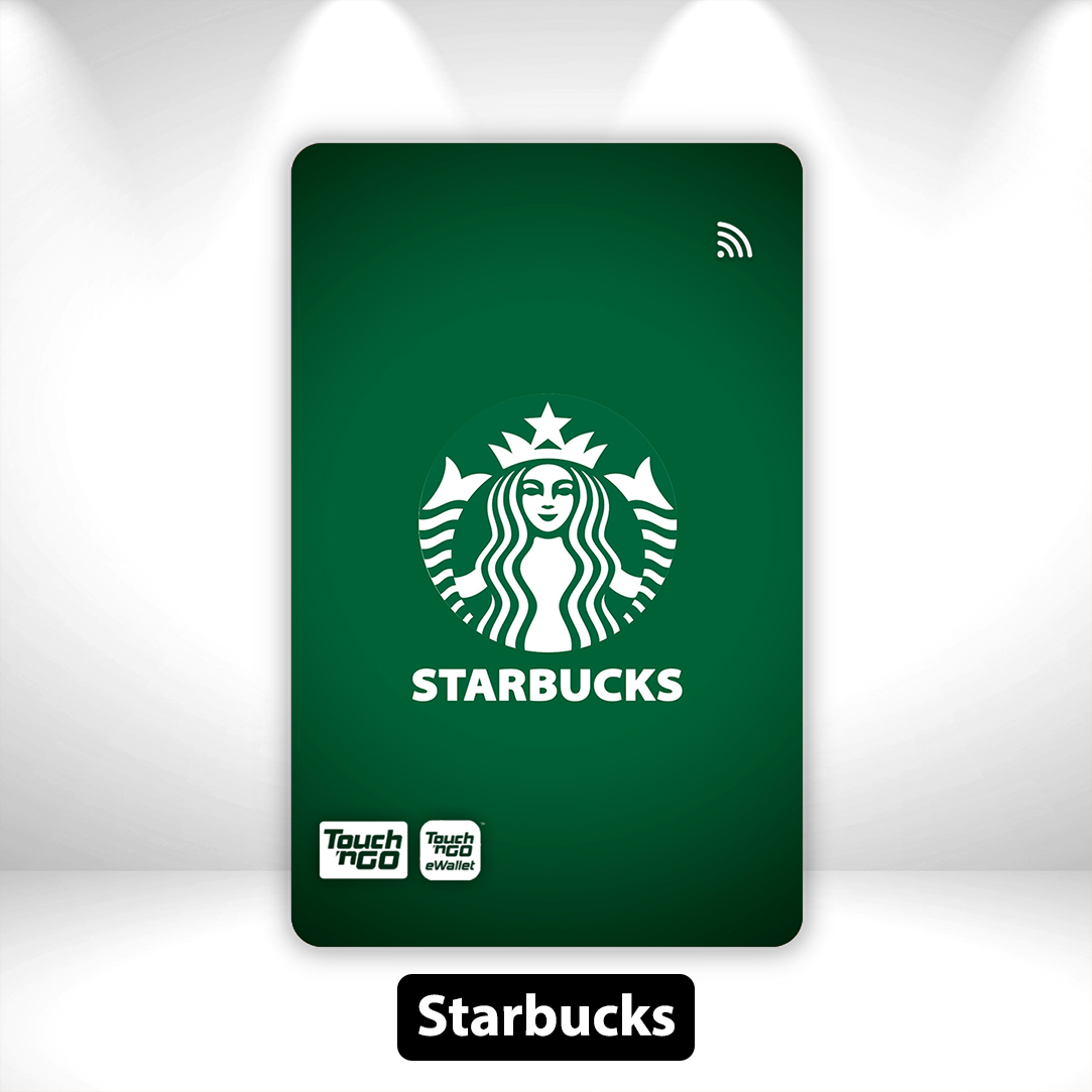 Starbucks - Sticker Touch n Go TNG Sticker TNG NFC Card Skincard Cover Starbucks by Sticko Animation