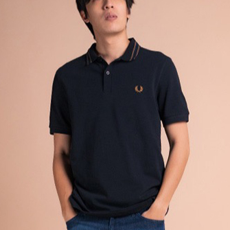 Fred PERRY เสื้อโปโล FP Casual ธุรกิจผ้าฝ้ายเสื้อยืด Tops สําหรับชาย Baju POLO lelaki