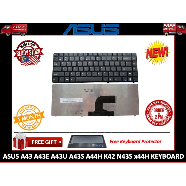 Asus A42D A42F A42J A42JC K43 N43J N43S N82 N82J A83X UL30 UL30V UL80 X42 X43B X43J คีย์บอร์ด