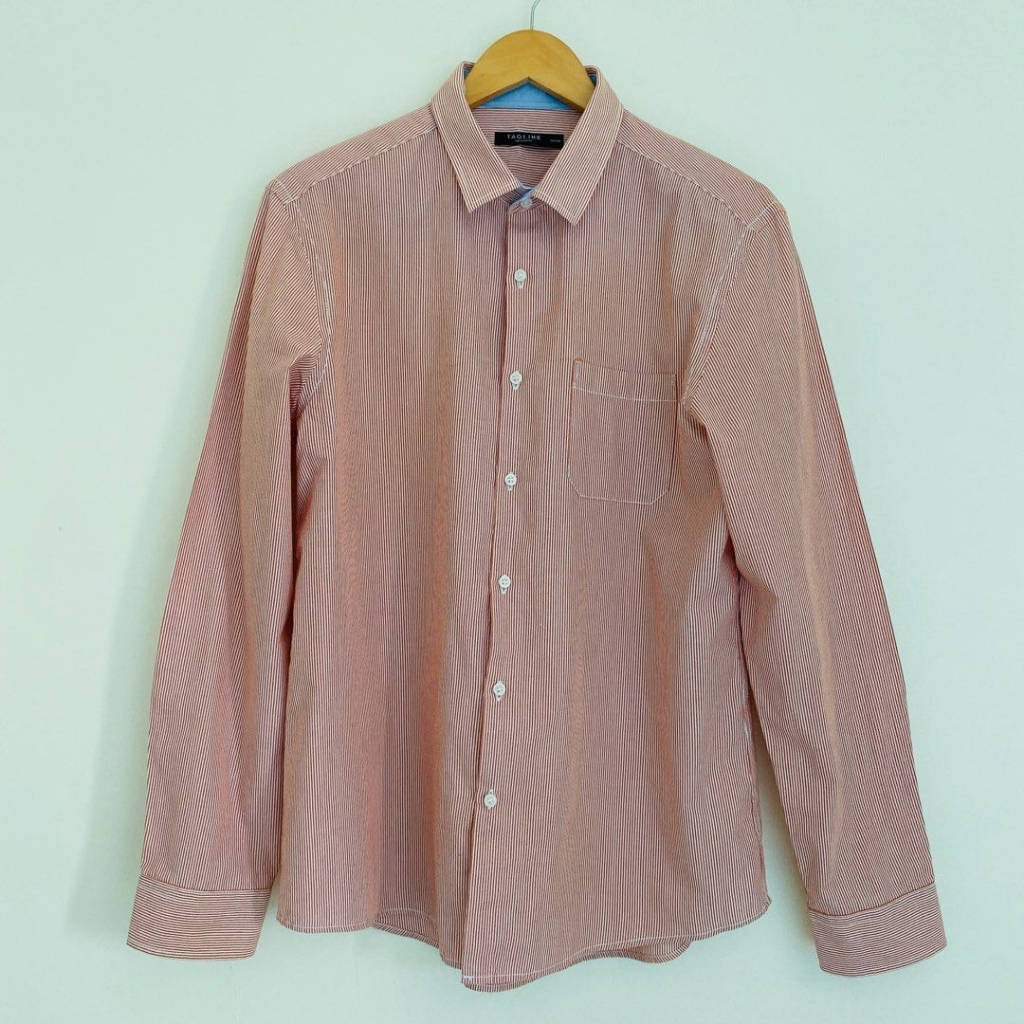 Tagline METERS/BONWE ผู้ชายs เสื้ออย่างเป็นทางการ Man Office เสื้อแขนยาวลายคอปกคอสวมใส่อย่างเป็นทางก