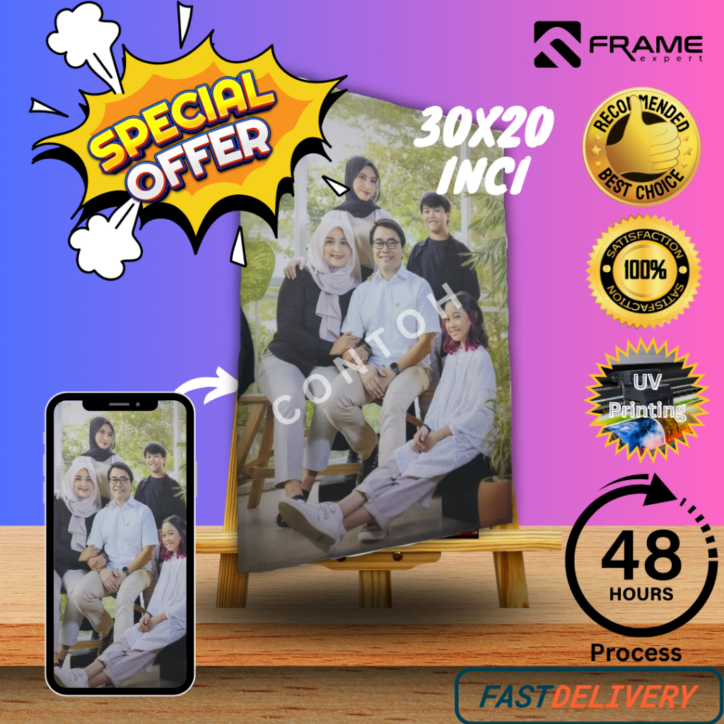 FRAME PREMIUM 30x20 INCI FRAME ROSAK BATI BARU PREMIUM FRAME FAST RESPOND SELLER