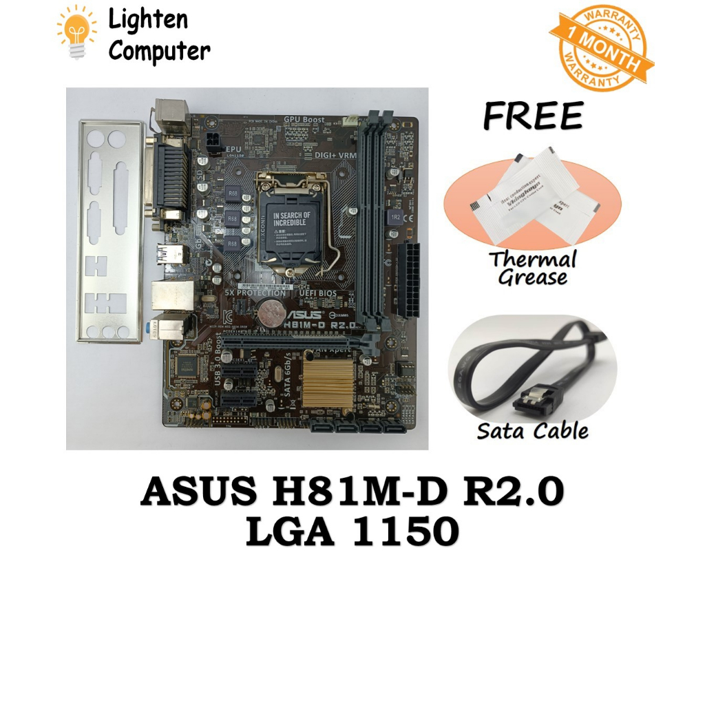 USED เมนบอร์ด ASUS H81M-D R2.0 / H81M-C / H81M-D / H81-GAMER | ชม.81 | แอลจีเอ 1150 | อินเทลรุ่นที่ 