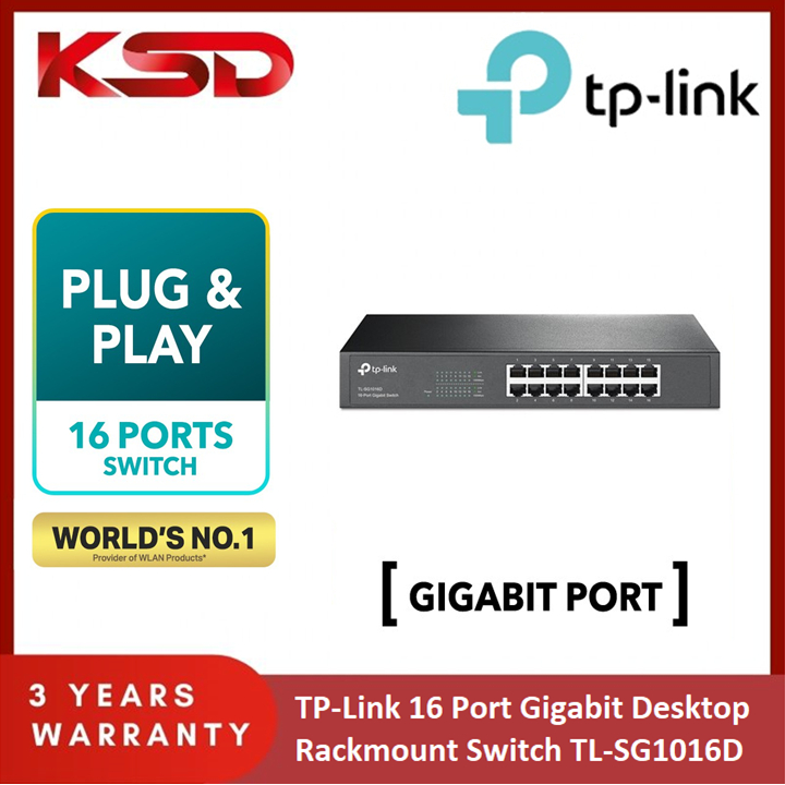 TP-Link TL-SG1016D/TL-SG1016DE V4 16-port Gigabit Desktop/Rackmount Switch