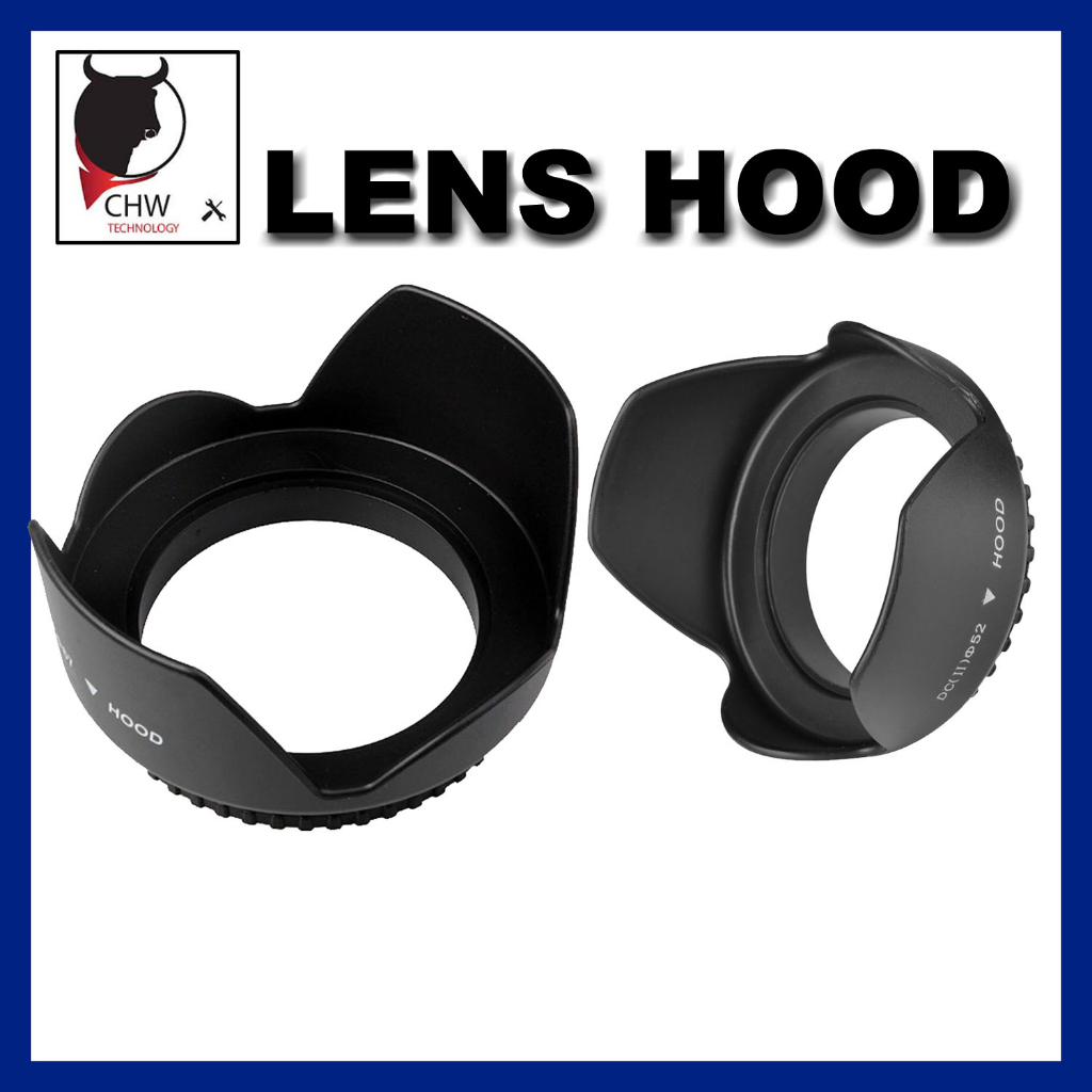 เลนส์ OS HOOD SCREW TYPE 52MM/55MM/58MM /62MM/67MM/77MM/82MM LENS HOOD