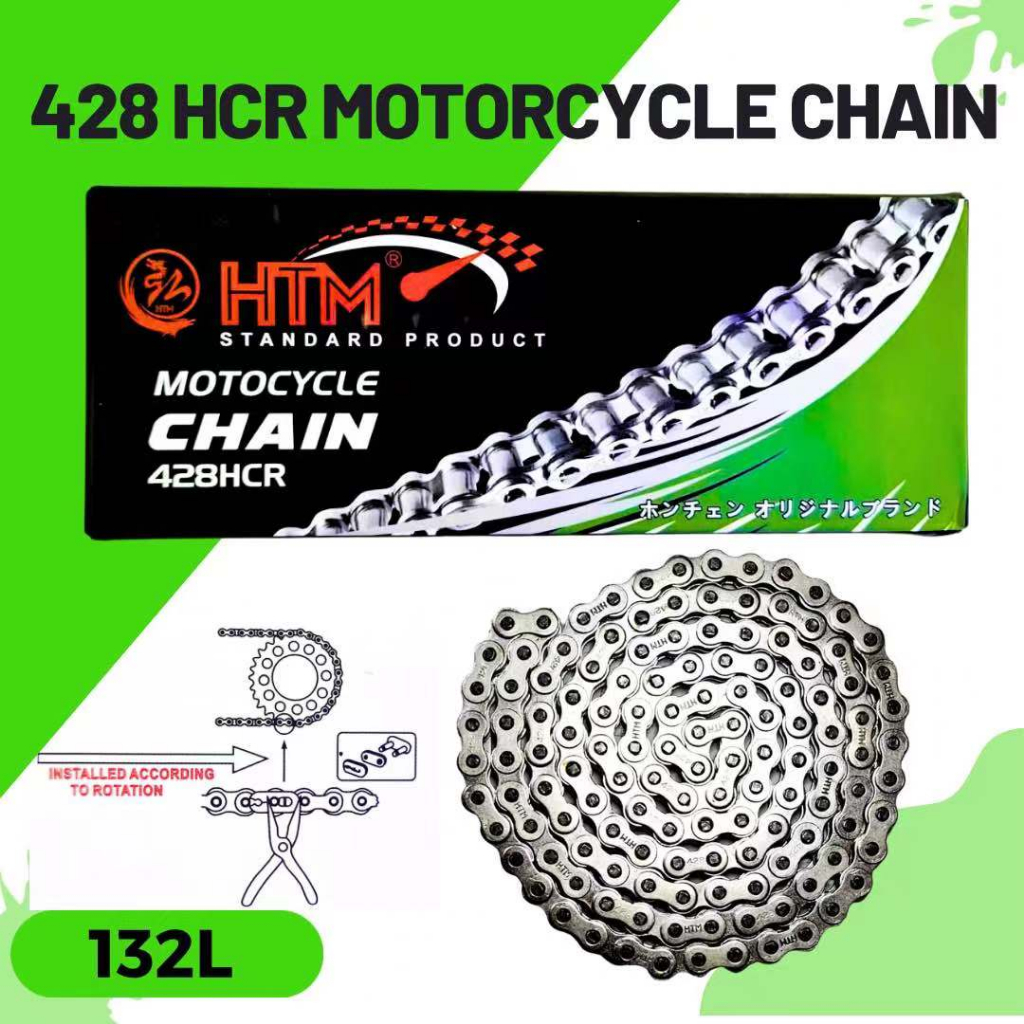 428HCR -132L HTM TITANIUM CHAIN CHROME RACING HEAVY DUTY MOTORCYCLE SPROCKET SET RACING YTZ5 YTZ6V Y