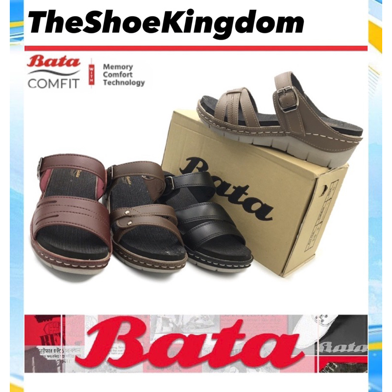 สินค้าใหม่ Bata Women Stylish Comfort Wedges Shoes Kasut Wedges Bata Wanita Berkualiti