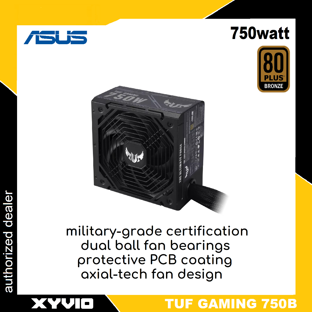 ASUS TUF Gaming 750W 80 Plus แหล่งจ่ายไฟสีบรอนซ์ | TUF-GAMING-750B Asus PSU