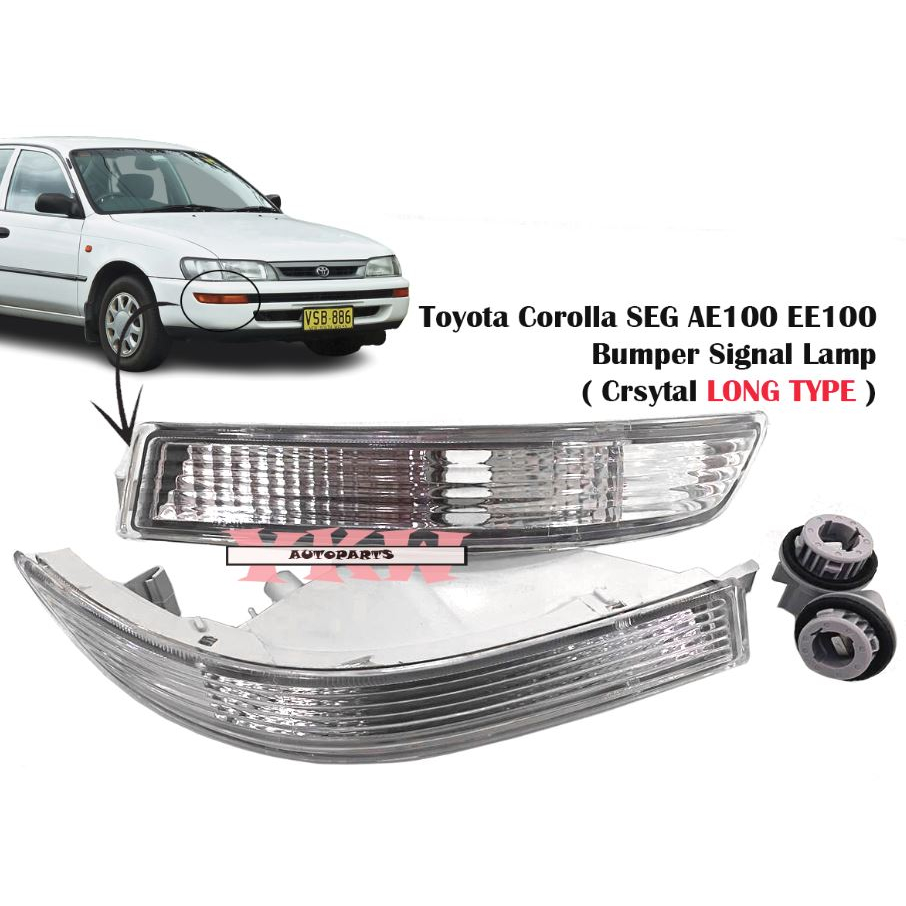 กันชนหน้าโคมไฟสัญญาณ คริสตัลใส สําหรับ Toyota Corolla SEG AE100 AE101 EE100 EE101 1992-1994 1 ชุด