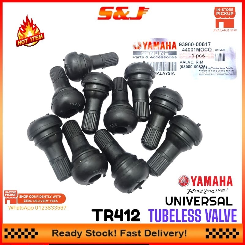 1PC YAMAHA TR412 UNIVERSAL TUBELESS VALVE TUBELESS HEAD RUBBER TUBELESS KEPA