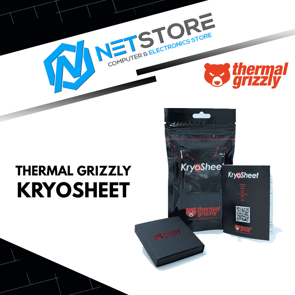 THERMAL GRIZZLY KRISTLET - 50x50x0.2mm / 38x38x0.2mm / 33x33x0.2mm / 29x25x0.2mm / 25x25x0.2mm / 24x