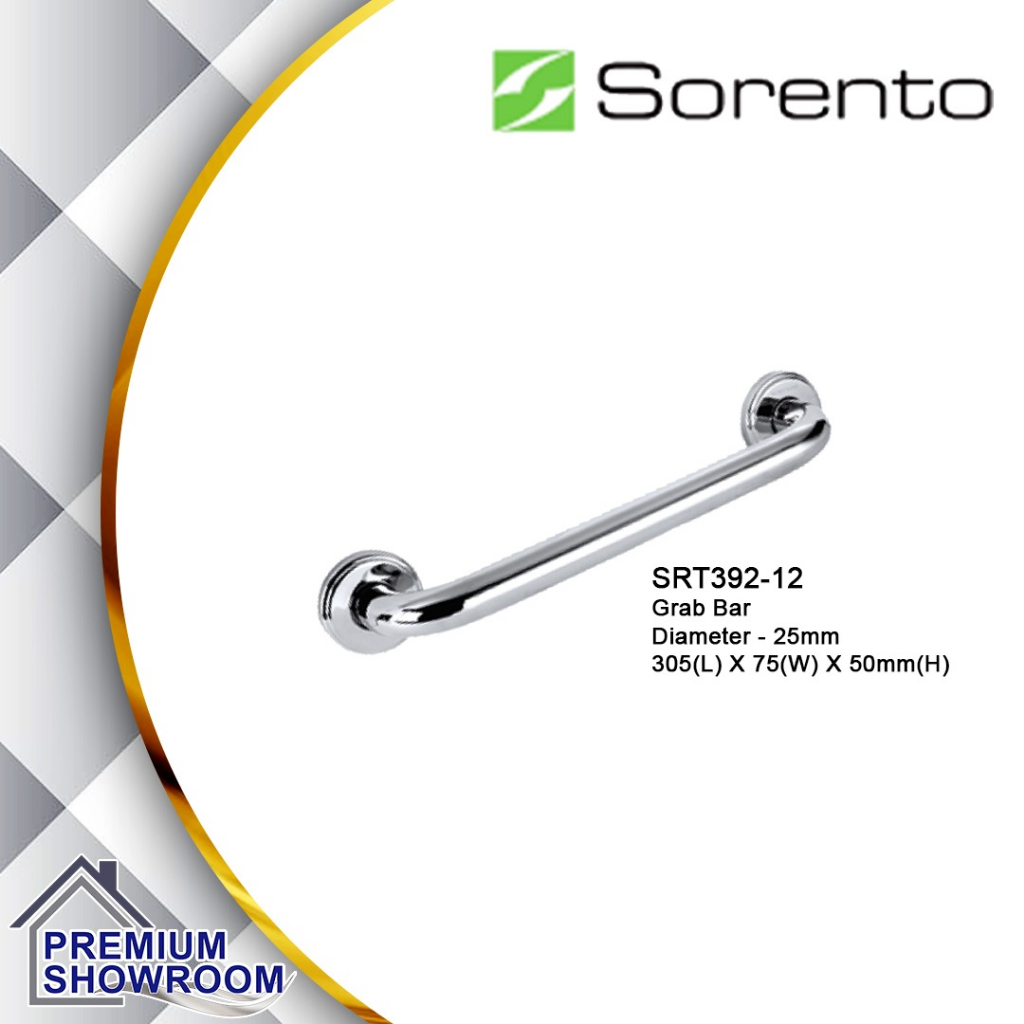 SORENTO Stainless Steel 304 วัสดุ Grab Bar ( CHROME ) SRT392-12 / SRT392-18 / 392-24