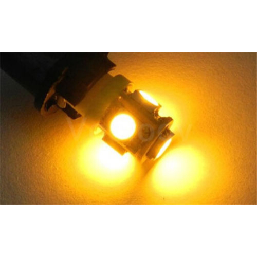 T10 สีเหลือง 5 Smd Bright Led Meter แผงหมายเลขแผ่นสําหรับรถยนต์และจักรยาน