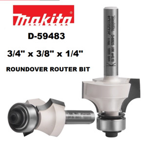 Makita ดอกเร้าเตอร์ 3/4 นิ้ว x 3/8 นิ้ว x 1/4 นิ้ว พร้อมตลับลูกปืน D-59483