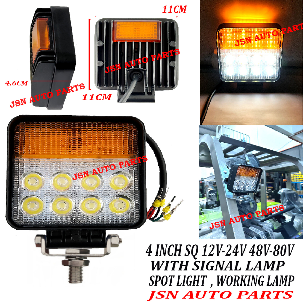 J01S13 LED FOG LIGHT SPOT LIGHT 12 V-24 V-48 V-80 V พร้อมสัญญาณไฟทํางานสําหรับประตู TRAILER รถบรรทุก