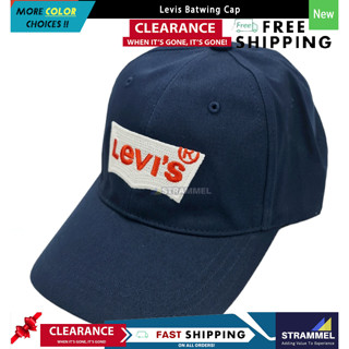 Levis Batwing หมวกแก๊ป สีฟ้า คลาสสิก หนึ่งขนาด เหมาะกับทุกเพศทุกวัย