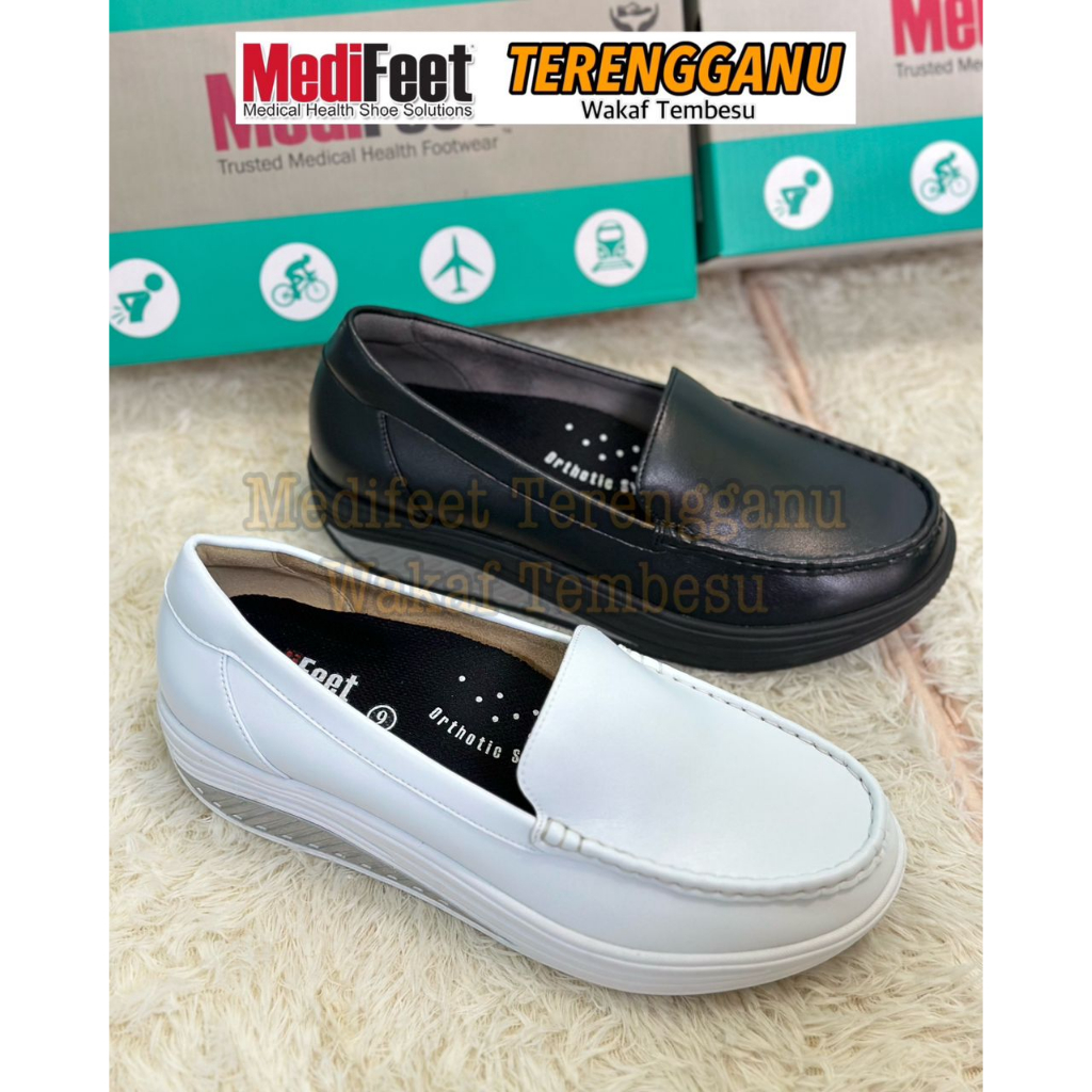 MEDIFEET MS122 SWAGO NURSE SHOES MOCCASIN MEDICAL HEALTH SHOES ( Kasut Kesihatan wanita )