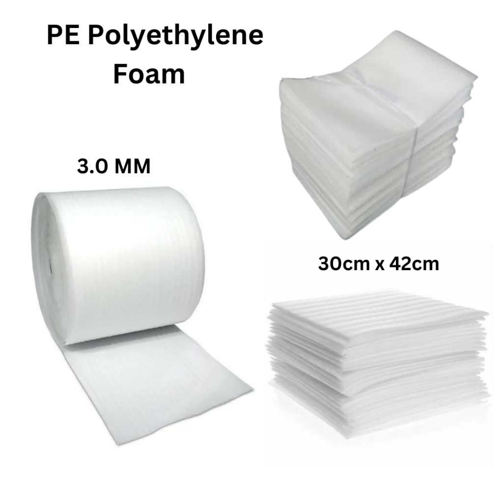 PE FOAM PACKAGING 3.0MM POLYETHYLENE FOAM /แพ็คสินค้าพัสดุ/A3 ขนาด/30CM x 42CM/Packaging Bubble Spon