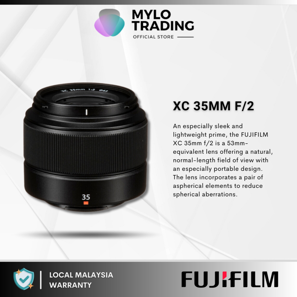 เลนส์ Fujifilm XC 35 มม. F2 F/2 FU352 สําหรับ Fujifilm XT3 XT4 XT20 XT30 XT30 II XT200 XT100 XA7 XA5
