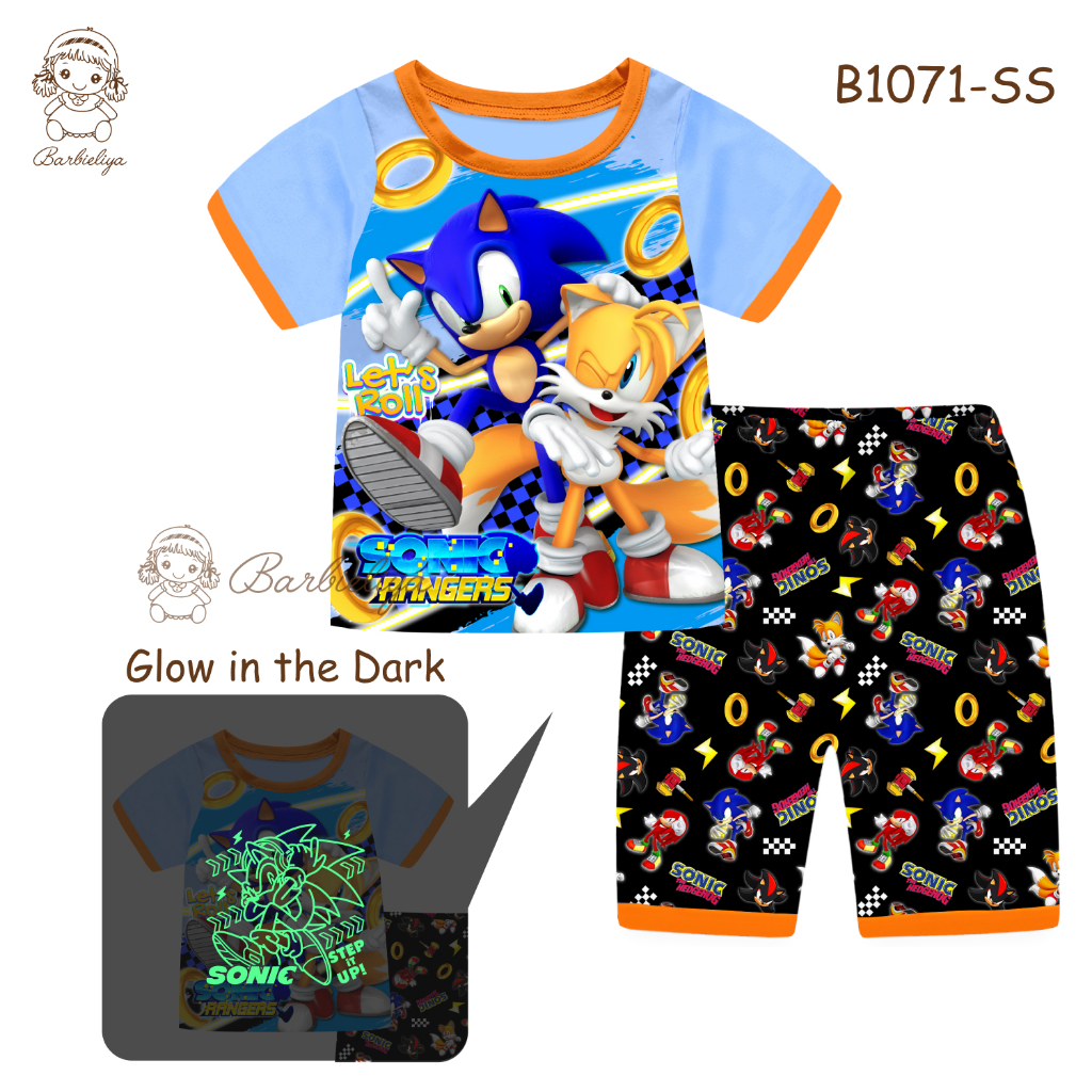 Barbieliya B1071SS Sonic Glow In The Dark Boy ชุดลําลอง (8/10/13y)