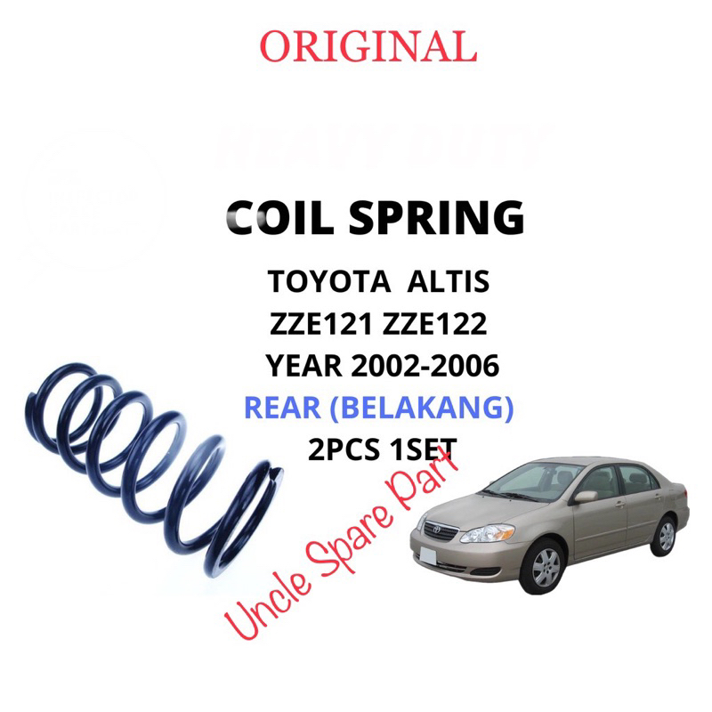 TOYOTA ALTIS ZZE121 ZZE122 REAR COIL SPRING -