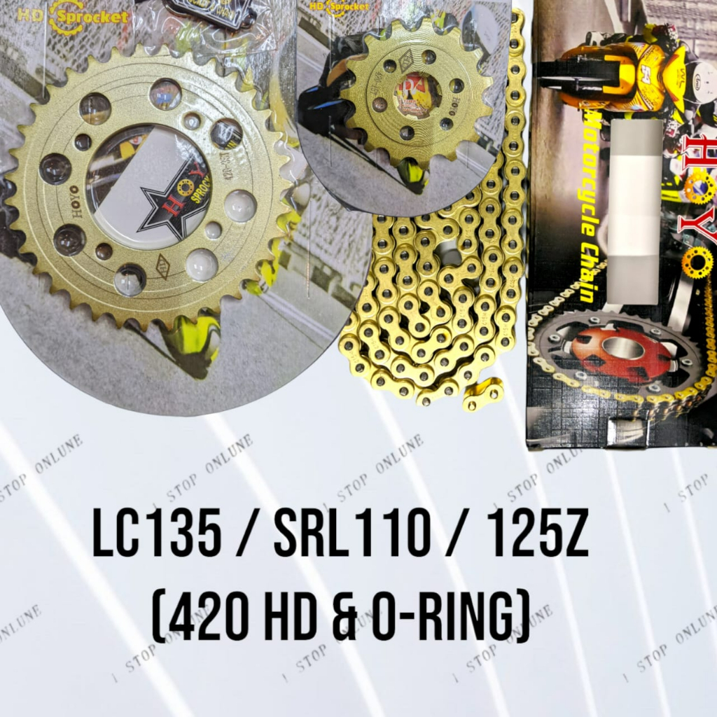 ชุดหมุน HOYO (420 GOLD) LC LC135 V1 - V8 SRL110 LAGENDA110 125Z Y110 Y100