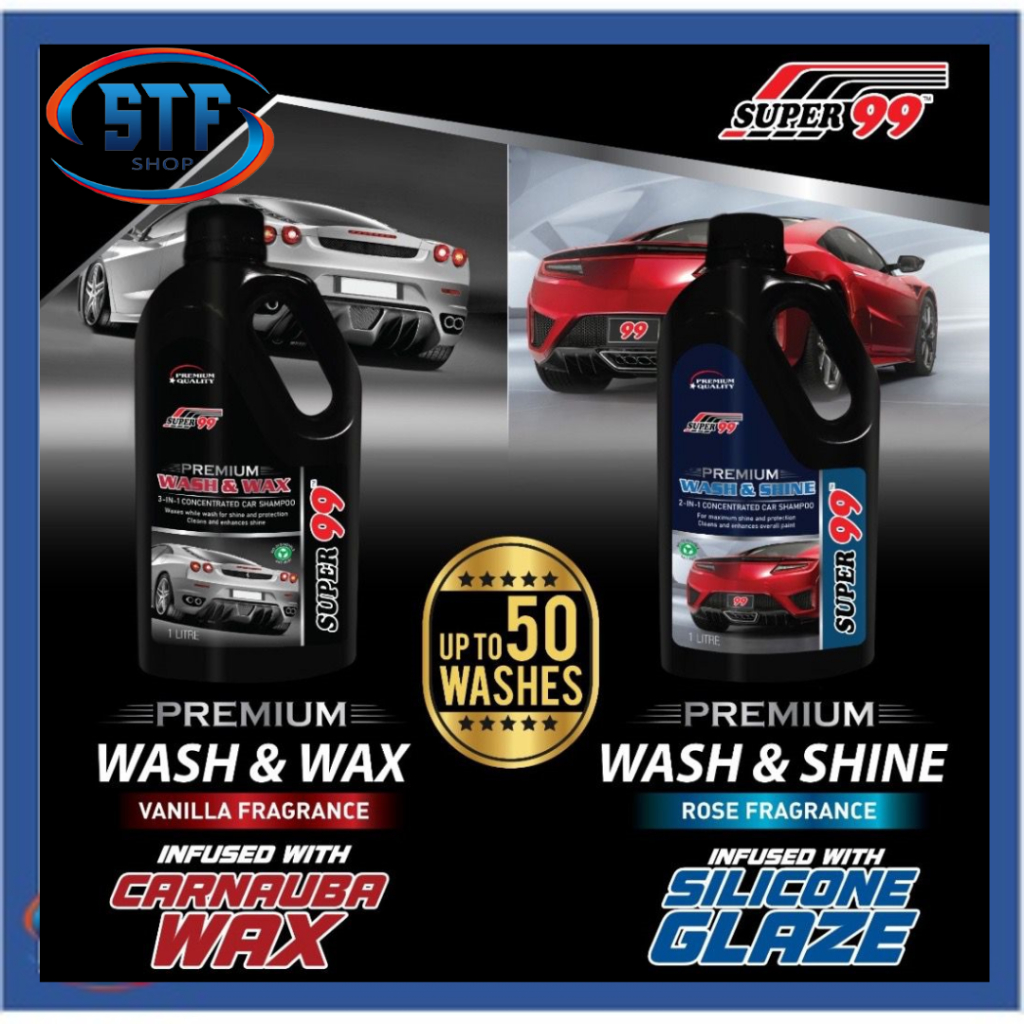 Super 99 Premium Wash & Shine/Wash & wax Concentrated Car Shampoo สามารถใช้ 50Times