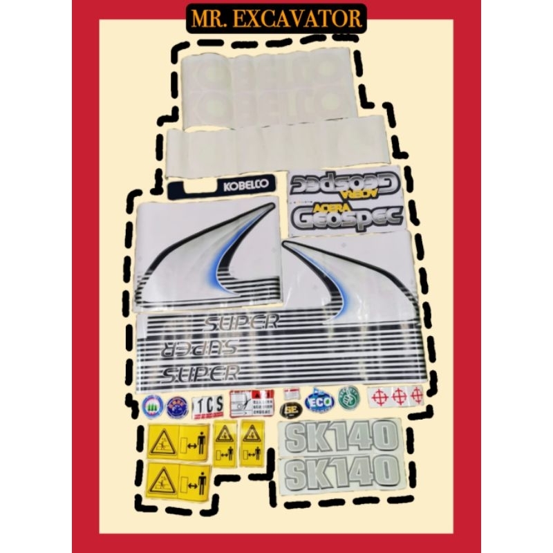 Kobelco SK SK140 SK140-8 สติ๊กเกอร์รถขุด Stiker Excavation神手贴纸 (1 ชุด)