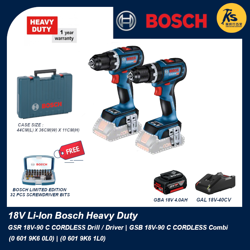 Bosch 18V GSR 18V-90 C สว่านไร้สาย/ไดร์เวอร์ ( 0 601 9K6 0L0 ) GSB 18V-90 C Cordless Combi ( 0 601 9