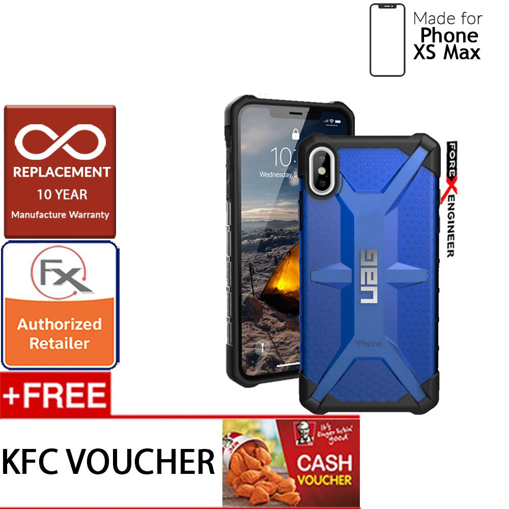 UAG Plasma สําหรับโทรศัพท์ Xs Max (โคบอลต์) + ฟรี Voucher KFC Cash 1 ชิ้น + รับประกัน 1 ปี