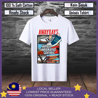 เสื้อยืดผ้าฝ้าย 100% พิมพ์ลาย Adidas Awaydays Baju Lelaki สําหรับผู้ชาย