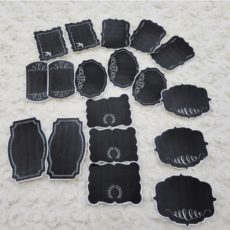 Setia Kraf Black Vintage Frames Theme Journal Stickers