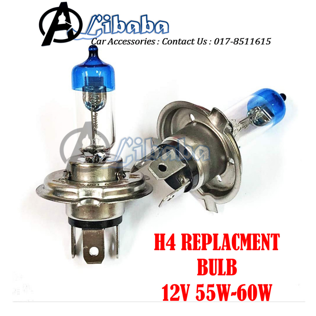 H4 หลอดไฟหน้าทดแทน 12V 55w -60w