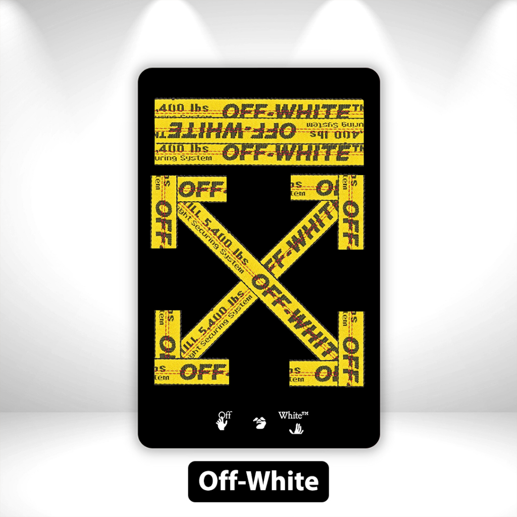 Off-White - สติ๊กเกอร์ TNG สติ๊กเกอร์ NFC Card Skincard Off White โดย Sticko Animation Touch n Go