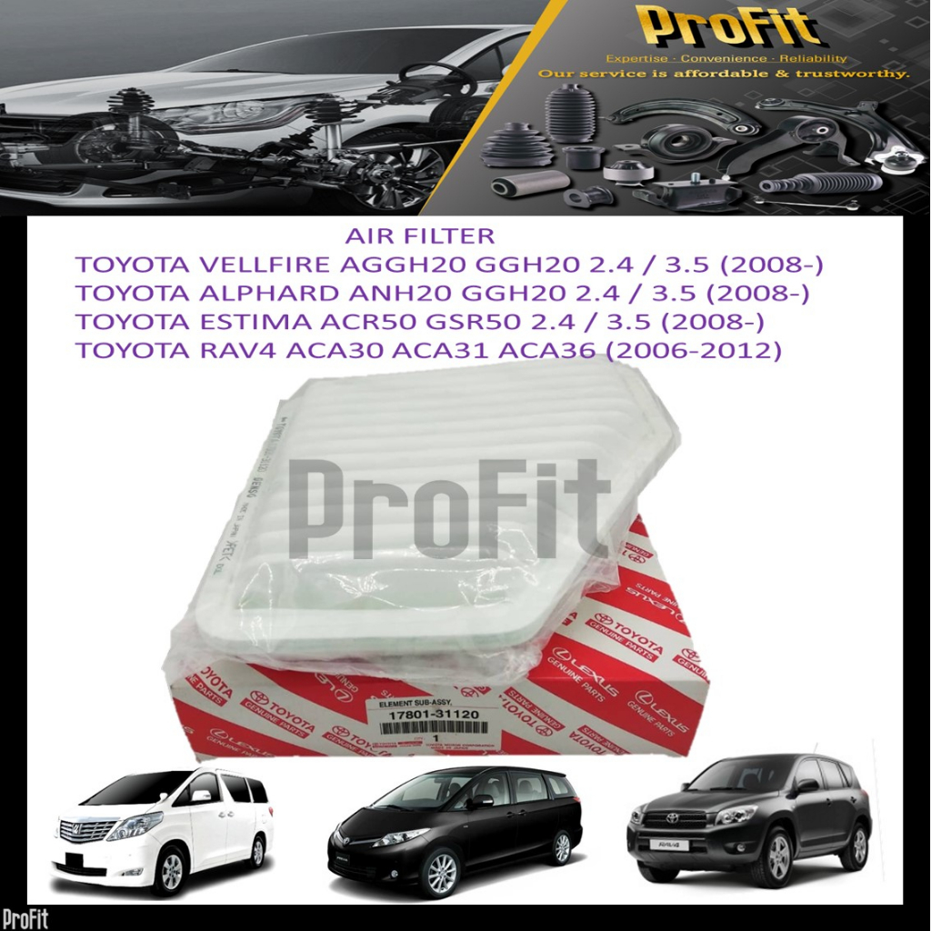 TOYOTA VELLFIRE AGGH20 GGH20 /ALPHARD ANH20 GGH20 /ESTIMA ACR50 GSR50/RAV4 ACA30 ACA31 ACA36 AIR FIL