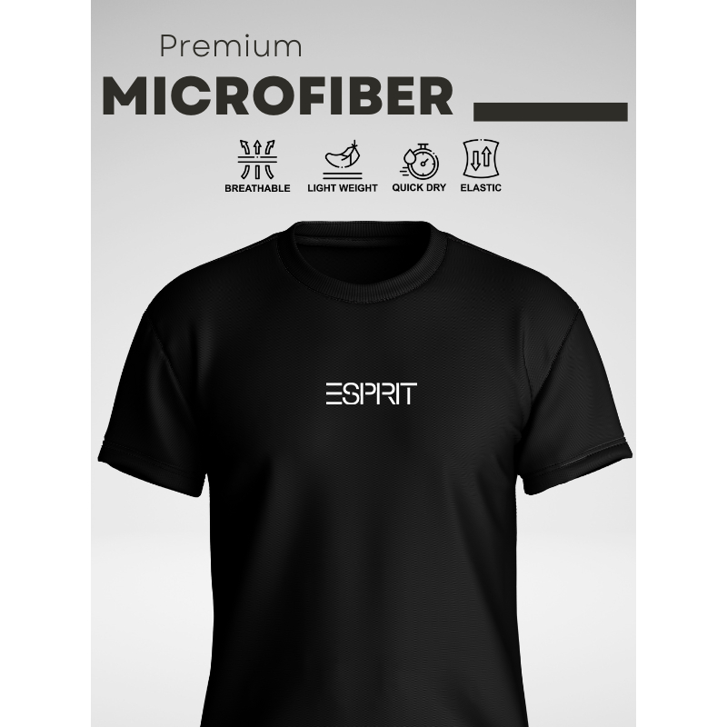MICROFIBRE jersey Esprit เสื้อยืดแห้งเร็ว lelaki perempuan tshirt ผู้หญิง man gym กีฬาผู้ชายกีฬากลาง
